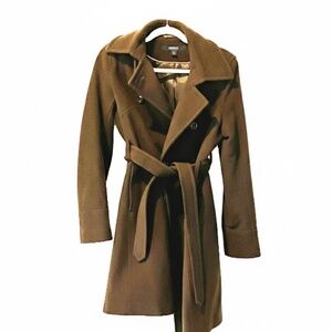 DKNY Wool-Cashmere Blend Trench Coat – Size 6